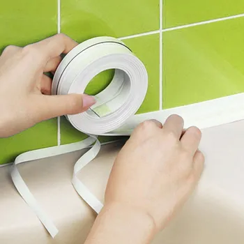 2020 Kúpeľňa so Sprchou Umývadlo, Vaňa Tesniace Pásky Páska Biela PVC samolepiace Nepremokavé Stenu, Nálepky na Kúpeľňa Kuchyňa#35