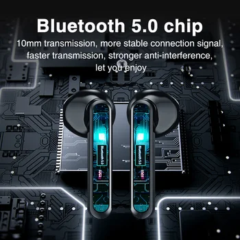 2021 nové bezdrôtové športové 5.0 Bluetooth headset 6D stereo s mikrofónom, dotykové ovládanie TWS pk vzduchu 12 20 pro max