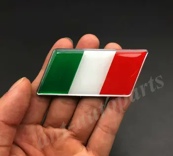 2x Taliansko talianskej Vlajky Auto Blatník Znak, Odznak Motocykel Plyn Kapotáže Nálepky