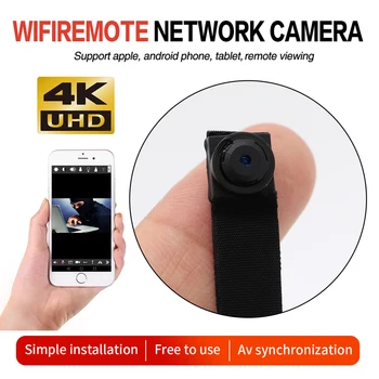 4K DIY Prenosné Full HD WiFi Mini IP Kamera P2P Bezdrôtový Mini Videokamera Video Audio Rekordér Podporu Vzdialený Pohľad TF Karty, Batérie