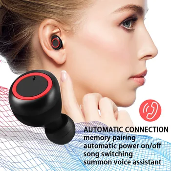 Bezdrôtová Bluetooth Slúchadlá TWS Slúchadlá s Mikrofónom Automatické Párovanie Slúchadlá HiFi Stereo Slúchadlá Športové Vodotesné Slúchadlá