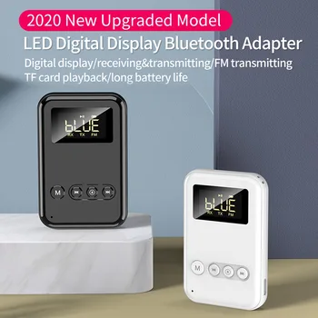 Bezdrôtový Adaptér 4 v 1 3,5 mm FM TF Karty Hráč, Bluetooth Prijímač Vysielač pre Domácnosť Počítačové Príslušenstvo