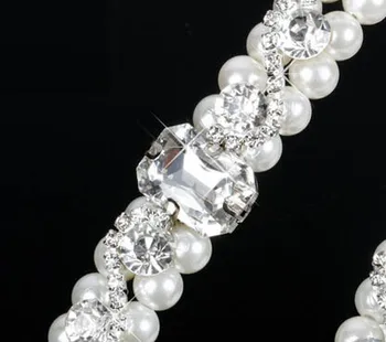 Móda drahokamu white crystal glass pearl pás reťazca ženy Ženské bruško reťazca veľkoobchod