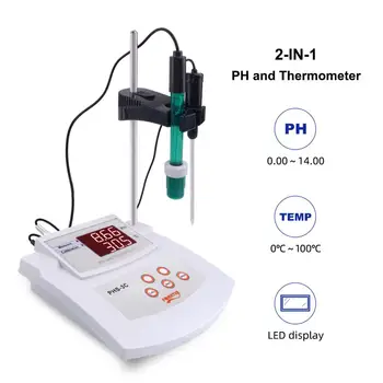 PHS-3C Ploche Automatické Kalibrovanie Kyslosť PH Meter/Teplomer 2In1Digital PH Tetester Laboratórium Kvality Vody Analyzer