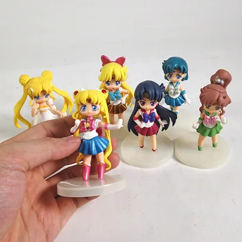 Sailor Moon Crystal Tsukino Usagi Pokoj Námorník Ortuť Mars, Jupiter, Venuša PVC Údaje Hračky 6pcs/set