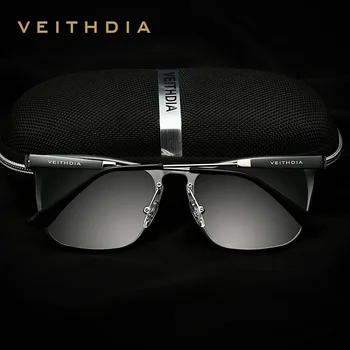 VEITHDIA 2020 Námestie Vintage Mens Polarizované slnečné Okuliare UV400 pánske Slnečné Okuliare Retro Hliníkové Jazdy Okuliare Pre Mužov 6368