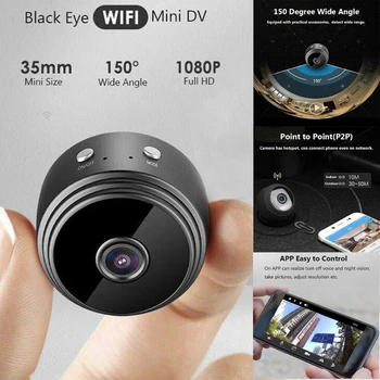 WiFi 1080P HD - Mini Diaľkové Home Security Kamera Nočného Videnia Bezdrôtová IP Kamera Nočného Videnia Inteligentná Detekcia Pohybu