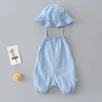0-1 Rokov Remienky Baby Girl chlapčeka Kovboj Oblečenie Novorodenca Jumpsuit Sa Plaziť Vyhovovali KF537