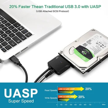 0.4 m USB 3.0, SATA Káble Converter Muž 2,5/3,5 Palcový HDD/SSD Drôt Adaptér Káblovej Previesť Káble