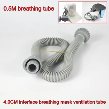 0,5 m Plnú ochranu dýchacích ciest, dýchacie trubice vysokej kvality bez zápachu, Plynová maska, šnorchel Zakrivené voľne Masku a filter vzduchu v trubici