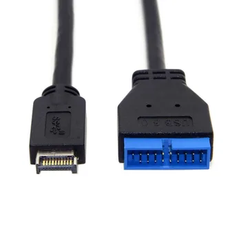 0,5 M USB 3.1 typ-c MINI 20 pin Prednom Paneli Hlavička na USB 3.0 štandard 19/20kolíkový Hlavičky Predlžovacieho Kábla 20 cm pre základnú Dosku ASUS