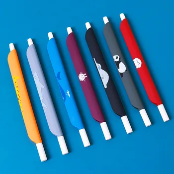 0,5 mm 3 v 1 Retro Farebné Multifunkčné Gélové Pero, Kreatívne Vestník Pravítko Pero Cartoon Záložku Perá, Kancelárske potreby Školské Tlačivá