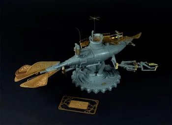 1:144 Steampunk Ponorka (Presnosť živice + PE + Odtlačkový + Kovové Časti) Modely