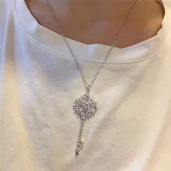 1:1original módne zirkón Vysokej kvality snowflake kľúčový prívesok S925 Náhrdelník Ženy, Luxusné značky Šperky Logo valentínske darčeky