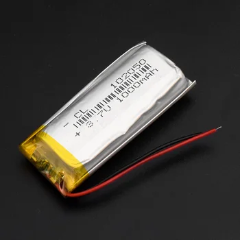 1/2/4x Nabíjateľné 3,7 V 1000mAh Lipo Batérie 102050 Lithium Polymer Li-polymer Batéria S PCB MP3 MP4 MP5 GPS Bateria