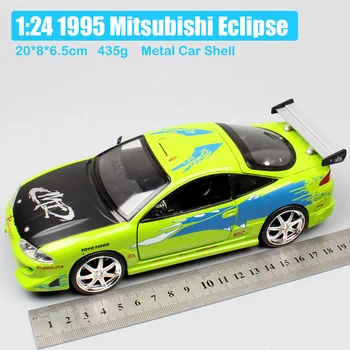 1:24 Mierka Jada brianova 1995 Mitsubishi Eclipse GTR Diecasts & Hračka Vozidlá, Kovové Modely Áut, Hračky Auto Miniatúry Pre Zber