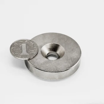 1/3/6 ks 50x10 mm-10 mm Magnet 50*10 Otvor 10 mm Kolo Neodýmu, Magnety, Magnetické N35 50x10 mm-10 mm