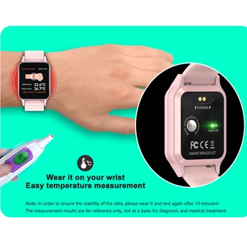 1.3 Palcový Smart Hodinky Telesnej Teploty Smartwatch Srdcovej frekvencie, Krvného Tlaku Fitness Tracker Smart Hodiny Muži Ženy Pre Android IOS