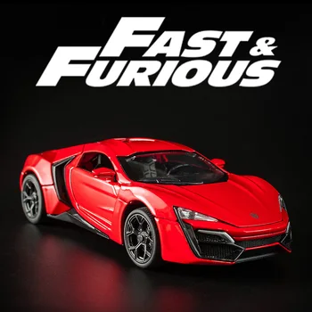 1:32 Lykan Hypersport Zliatiny Modelu Auta Diecasts & Hračky Fast & Furious autíčka Zbierku Hračiek pre Deti detský Dary