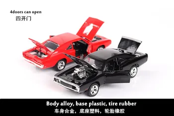 1:32 Rozsahu Rýchlo a Zbesilo model auta v mierke 1970 Modelu Nabíjačky sa Auto Zliatiny autíčka Diecast hračky pre Chlapca, Deti darček