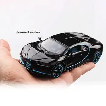 1:32 Simulácia Bugatti Chiron Zber Model Zliatiny Autá Hračka Diecast Kovové Auto Hračiek Pre Dospelých, Deti S Svetlo, Zvuk