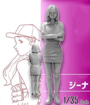 1/35 moderné dievča dávnych -- stojan Živice obrázok Modelu súpravy Miniatúrne gk Unassembly Nevyfarbené