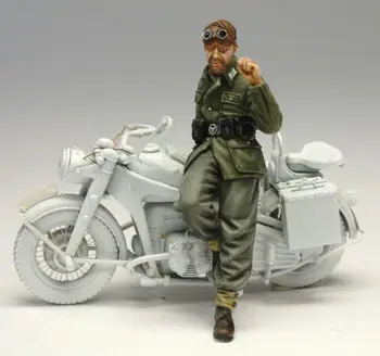 1/35 Uncolor Motocykel Vojak, stačí si len človek (Č motocykel )hračka Živice Model Miniatúrne živice obrázok Unassembly Nevyfarbené