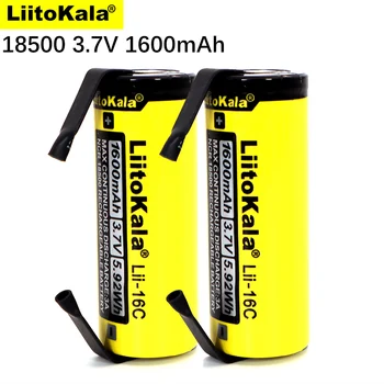 1-40PCS LiitoKala Lii-16C 18500 1600mAh 3,7 V nabíjateľná batéria Recarregavel lítium-iónová batéria pre baterku+DIY Nikel