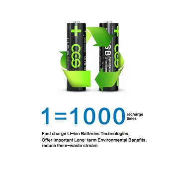 1.5 V AAA nabíjateľné batérie lítium li-ion 1100mwh batérie 1,5 V AA batérie 2775mwh batérie