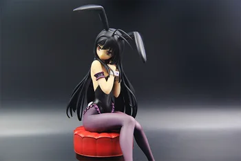 1/7 Rozsahu Maľované Hre Accel Sveta Anime Kuroyuki Hime Bunny Dievča Sedí Ver 20 cm Model PVC Akcie Obrázok Darčekové Dekorácie Doll