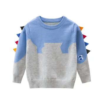1-9T Batoľa, Dieťa, chlapčeka Oblečenie 3D Dinosaura Sveter Zime Teplý Pulóver Top Roztomilý Pletené Oblečenie Sladké Knitwear