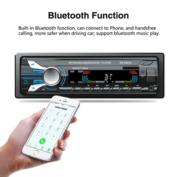 1 Din Univerzálny Odnímateľný Panel Auto MP3 Prehrávač s Bluetooth Card Plug-in Autoradio FM U Diskov Auto Stereo MP3 Car Audio Prehrávač