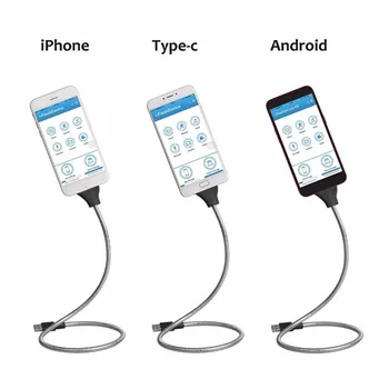 1 Ks Flexibilné Držiaka Telefónu Lenivý Držiak Stand-up Telefón, USB Nabíjací Kábel GDeals