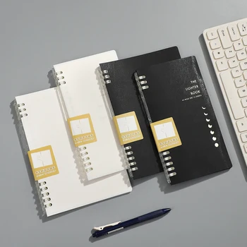 1 Ks Jednoduché 8 Krúžky A5 Tenké Loose-leaf Notebook Študent Ručné Ultra Notebook Odnímateľná Spona Cievka Štúdia Office kancelárske potreby