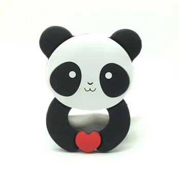 1 ks Nové Dieťa Počiatočných Silikónové Panda Dieťa Dojčíte Príslušenstvo Zvierat Cartoon Panda Teeting DIY Remesiel Dieťa Teether Novorodenca Darček