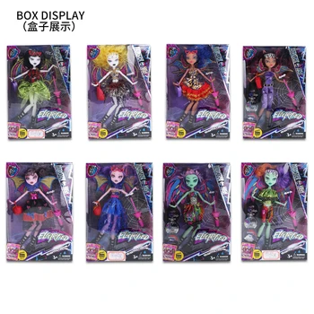 1 nastavte 28 cm spoločné Módna Bábika Monster High pre Farebné svetlá krídla príslušenstvo znovuzrodené dieťa hračky darček pre dievča