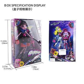 1 nastavte 28 cm spoločné Módna Bábika Monster High pre Farebné svetlá krídla príslušenstvo znovuzrodené dieťa hračky darček pre dievča
