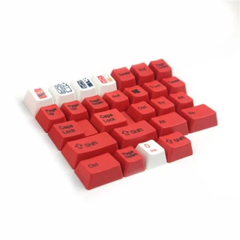 1 Nastavte PBT Farbivo Subbed klávesa Caps Pre MX Prepnúť na Mieru Mechanickej Klávesnice OEM Profil Cola Keycaps Pre GK61 64 68 84 980