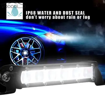 1 pár 8 palcový 60W LED svetlo, bar offroad hmlové svietidlo vodotesný IP67 úrovne led bar motocykel, auto, suv, off-road jazdy pracovné svetlo