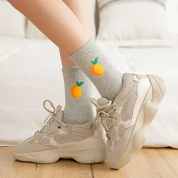1 Pár Kawaii Ženy Ponožky Happy Zábavné Ponožky Ovocie Harajuku Candy Farby Polovice Ponožky Bežné Posádky Ponožky Ženy Veľkosť 35-42 Krátke Ponožky
