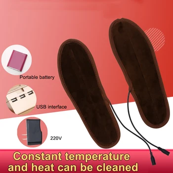 1 Pár Mäkká Zima-doklad, USB Nabíjanie Elektrické Vykurovacie Vložky Nohy Teplejšie Pad