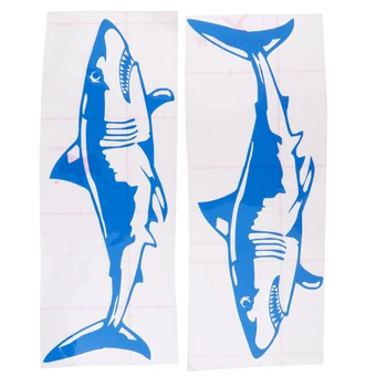 1 Pár Veľké Odolné PVC Shark Nálepky Zábavné Nálepky pre Kajak Rybárske Oceán Loď Kanoe Čln Raft DIY Príslušenstvo