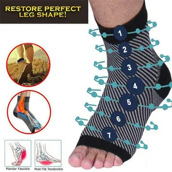 1 Pár Vita-Nosenie Medi Podávaný Magnetické Oporu Kompresia Nohu Rukáv