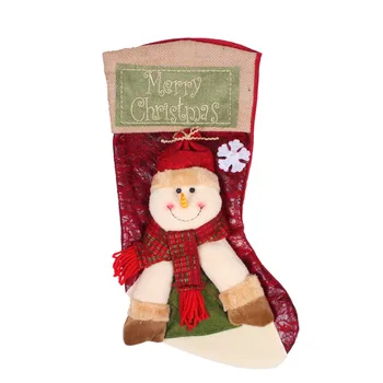 1 X Vianočné Ponožky Taška Dekoratívne Pančuchy Santa Stavy Darčekové Tašky Festival Strany Ornament