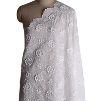 1 yard Bavlna troch-dimenzionální čipky tkaniny obliečky na vankúš strane DIY domáce opony dekoratívne textílie odevy