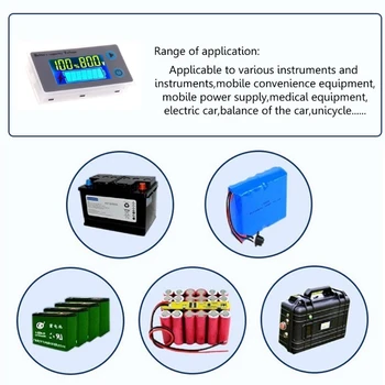10-100V Univerzálny Kapacita Batérie Voltmeter Tester LCD Auto Olovené Indikátor