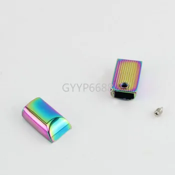 10-30-100ks rainbow 19*11 mm kabelke peňaženku zips dekorácie konci klipy pomocou skrutkových popruh kryt kryt, popruh sponou