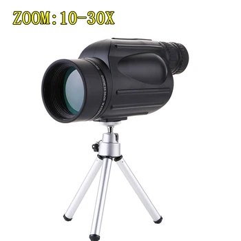 10-30X50 HD Vysoké Zväčšenie Zoomu Monokulárne Vodotesný Ďalekohľad Lov, pozorovanie Vtákov Monokulárne Ďalekohľad