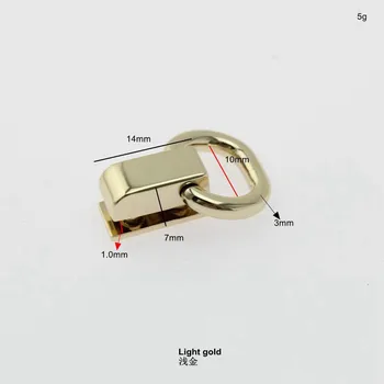 10-50pcs Svetlo zlatú kabelku klina rukoväť tenký pásik na opasky,peňaženky rukoväte pripojiť vešiak