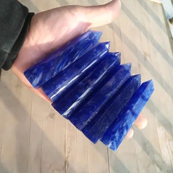 (10-9 cm) tavenie modrý kremeň prútik dekoratívne crystal crystal čakra prútik kamene a kryštály